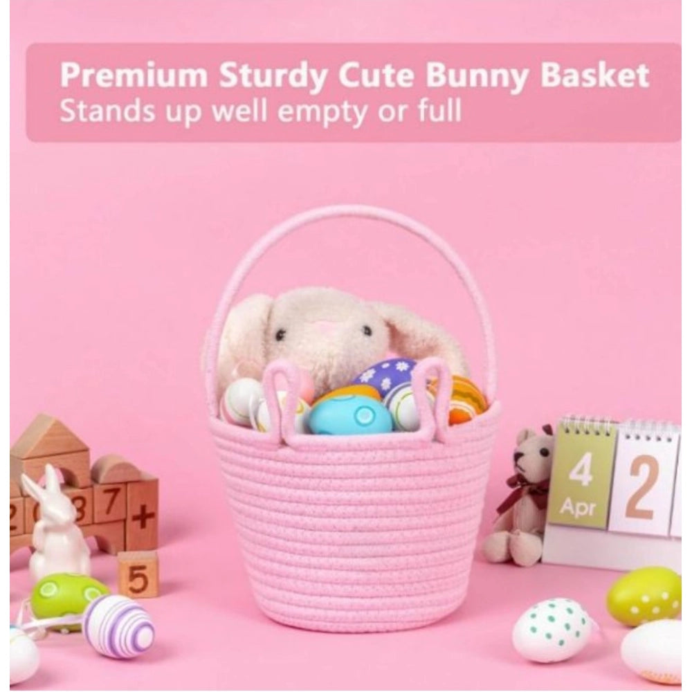 Magnificent Cotton Toy Bucket Pack of 1 Storage Basket For Clothes