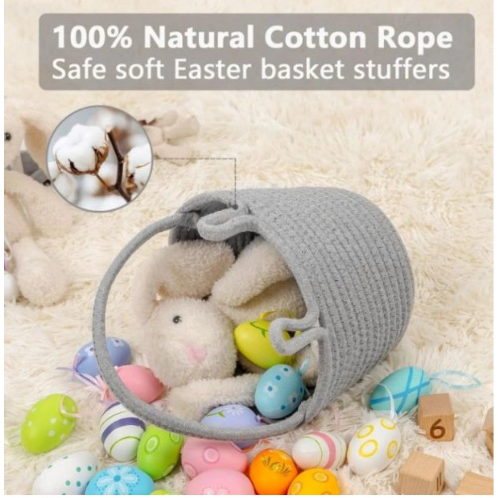 Magnificent Cotton Toy Bucket Pack of 1 Storage Basket For Clothes