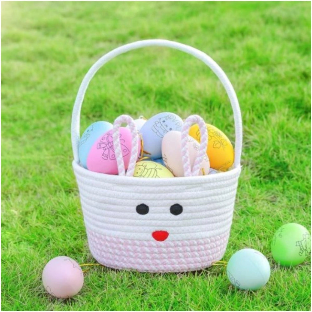 Magnificent Cotton Mix Toy Bucket Pack of 1 Storage Basket For Clothes
