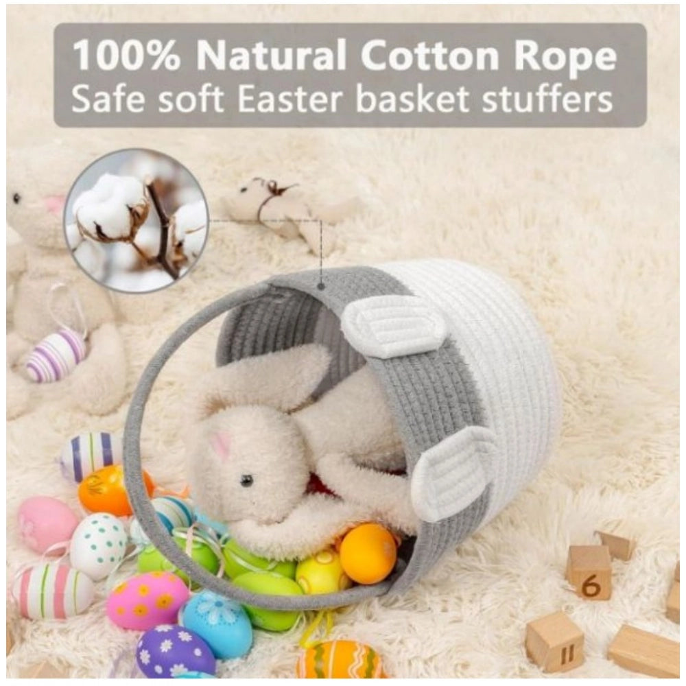 Magnificent Cotton Toy Bucket Pack of 1 Storage Basket For Clothes