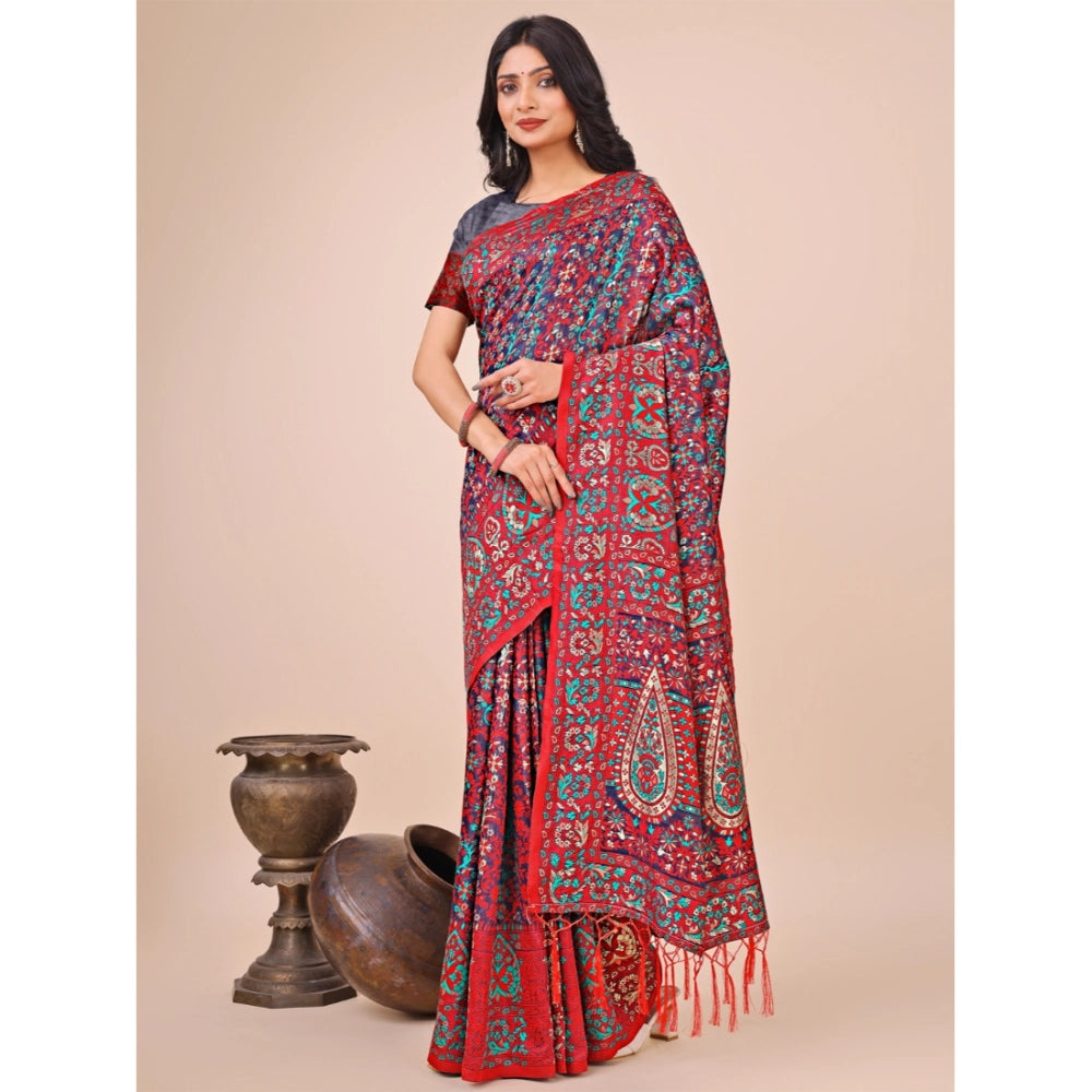 Pretty Women's Cotton Printed Saree With Blouse Piece