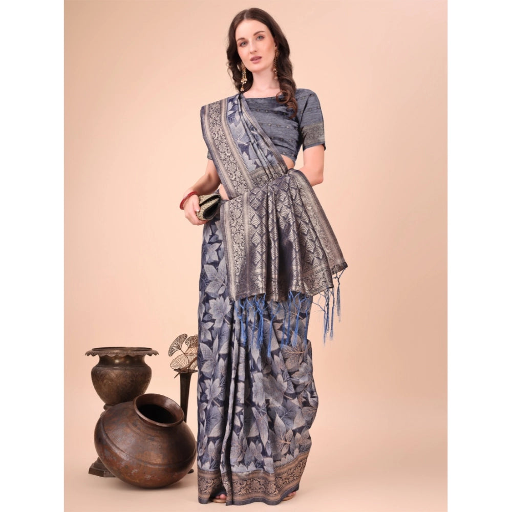 Adorable Women's Cotton Printed Saree With Blouse Piece