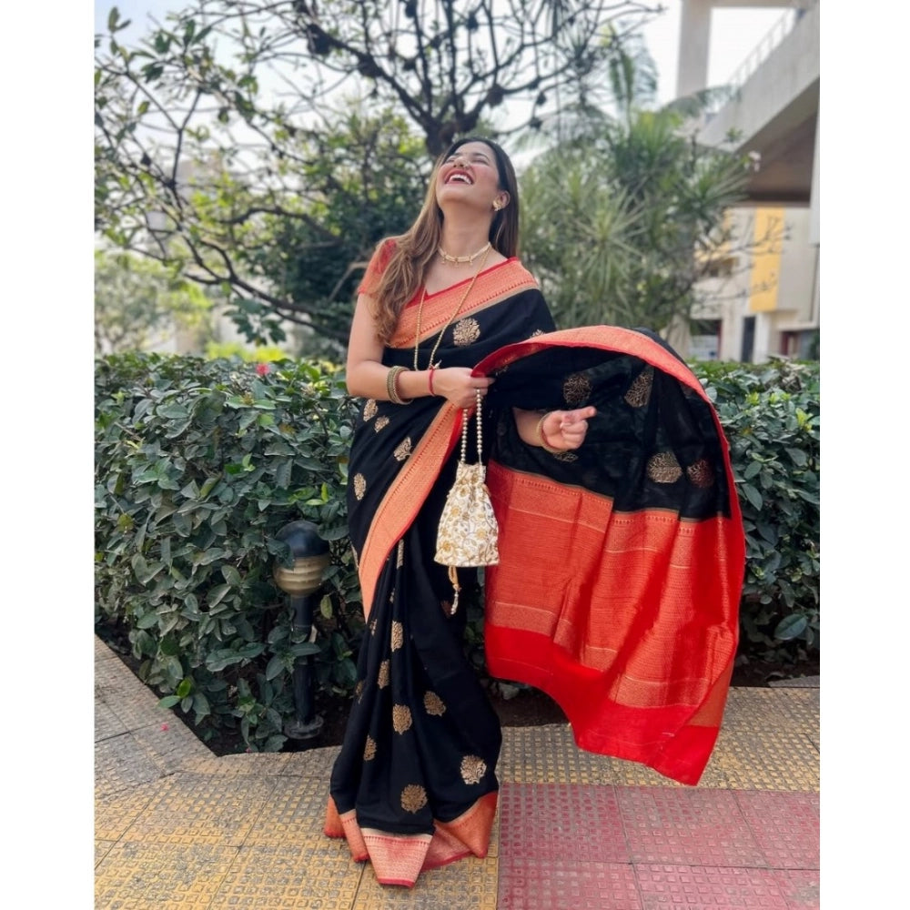 Fancy Women's Silk Printed Saree With Blouse Piece