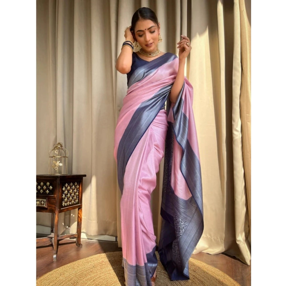 Lovely Women's Silk Printed Saree With Blouse Piece