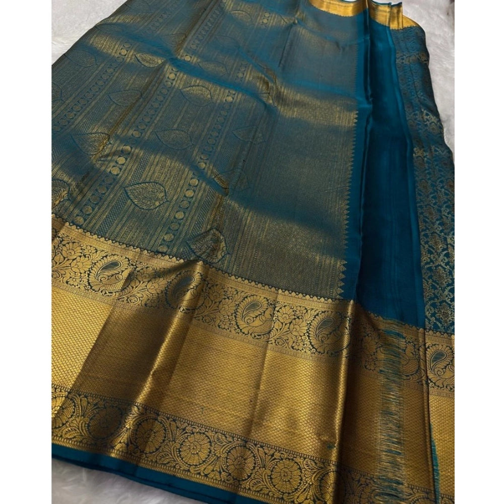Fancy Women's Silk Printed Saree With Blouse Piece