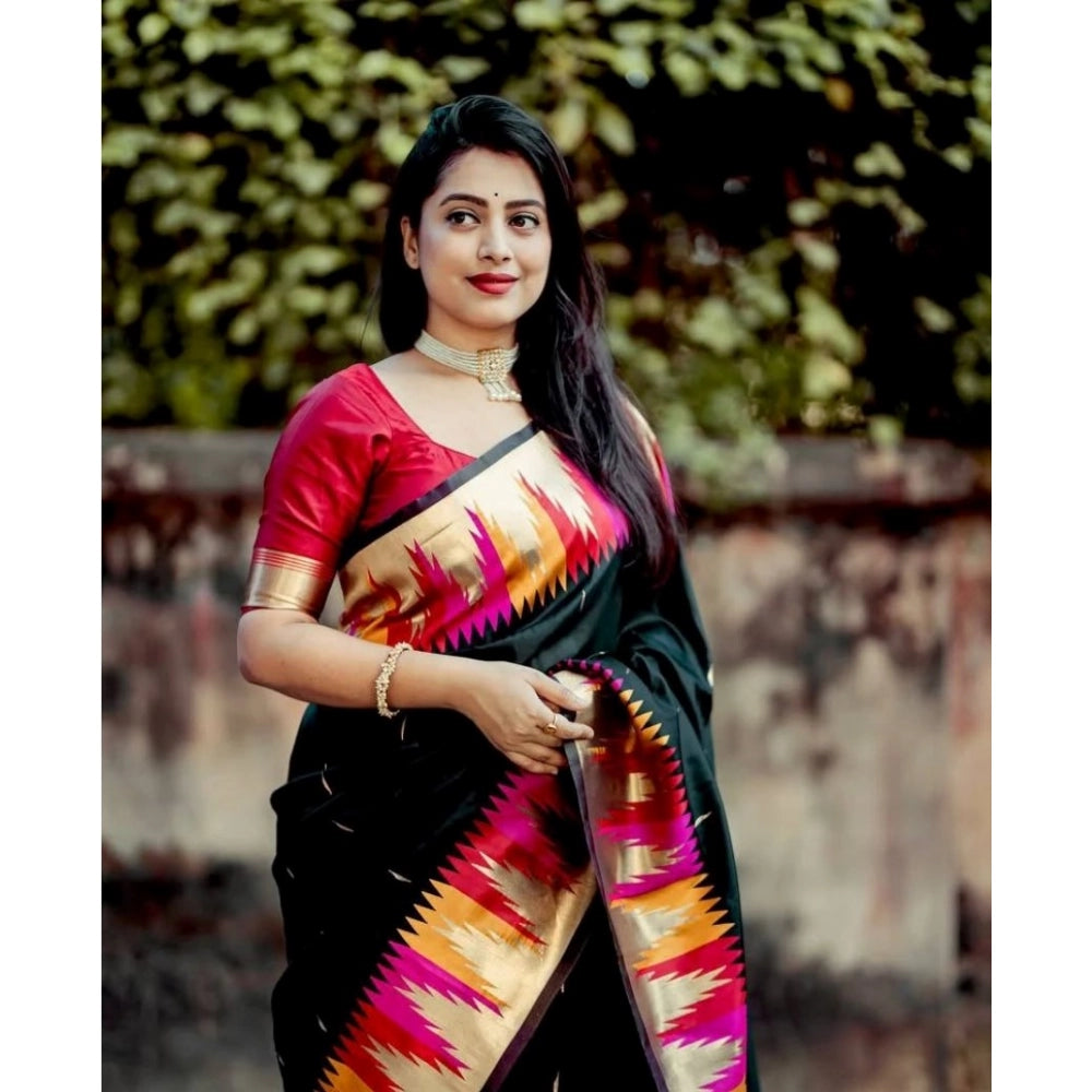 Fancy Women's Silk Printed Saree With Blouse Piece