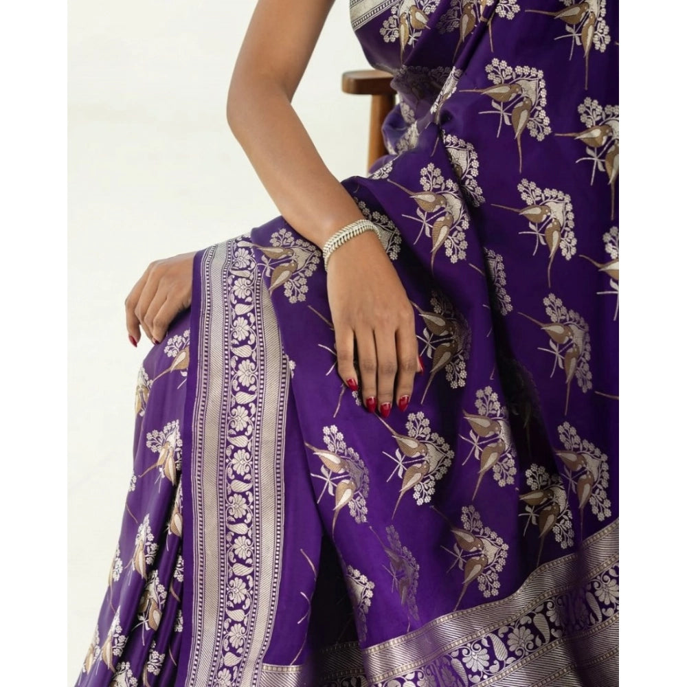 Fancy Women's Silk Printed Saree With Blouse Piece