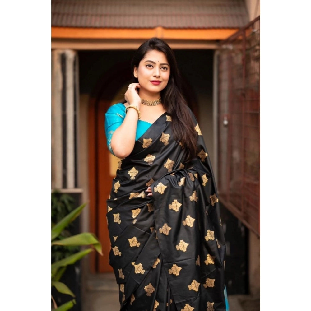 Fashionable Women's Silk Printed Saree With Blouse Piece