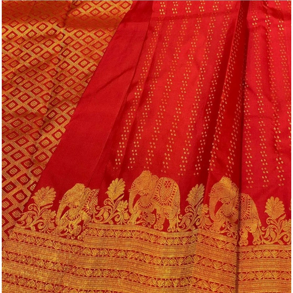 Fancy Women's Silk Printed Saree With Blouse Piece