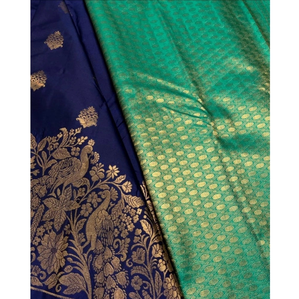 Fancy Women's Silk Printed Saree With Blouse Piece