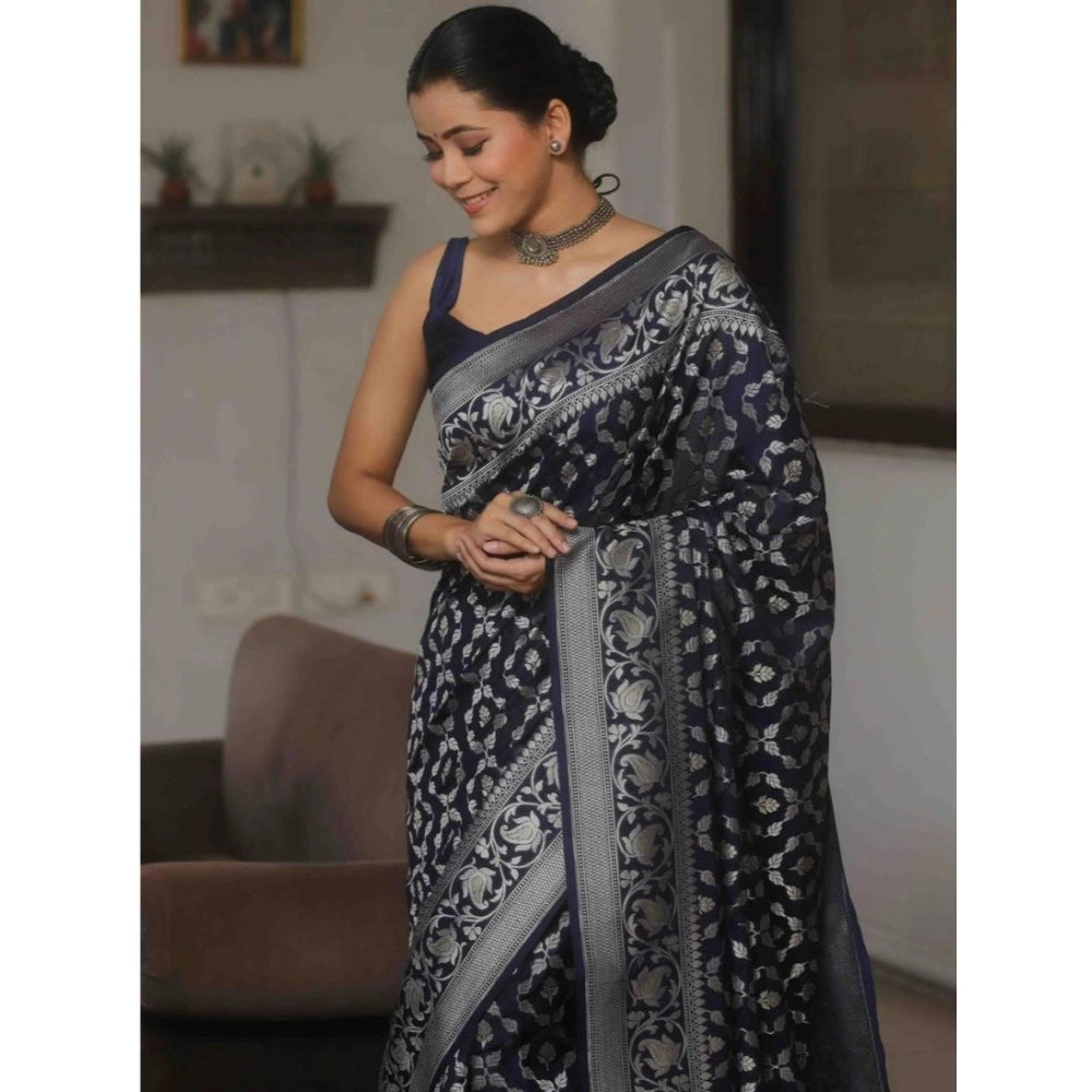 Gorgeous Women's Silk Printed Saree With Blouse Piece
