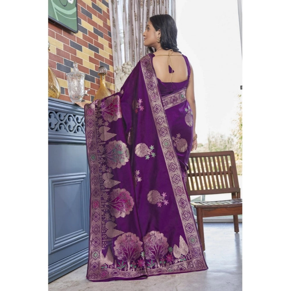 Lovely Women's Silk Printed Saree With Blouse Piece