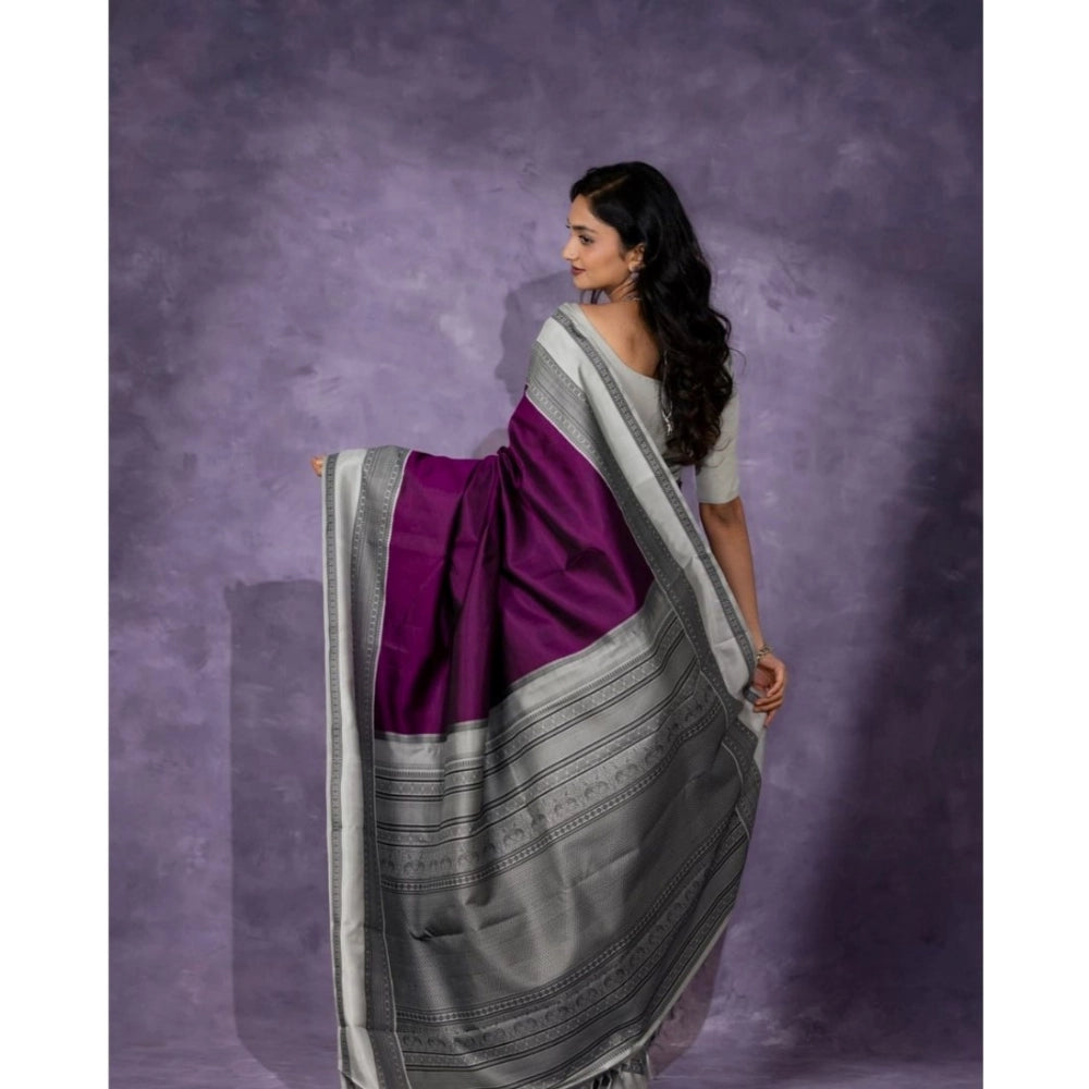 Lovely Women's Silk Printed Saree With Blouse Piece