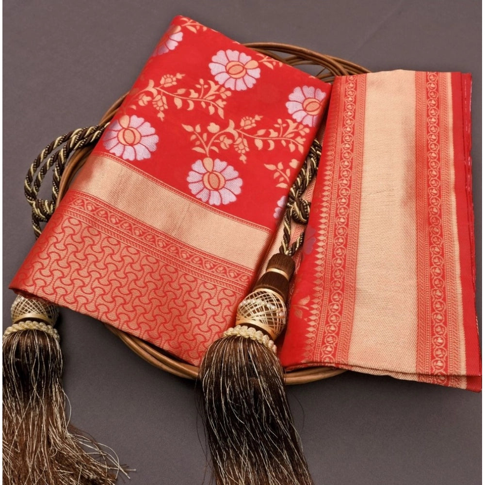 Voguish Women's Silk Printed Saree With Blouse Piece