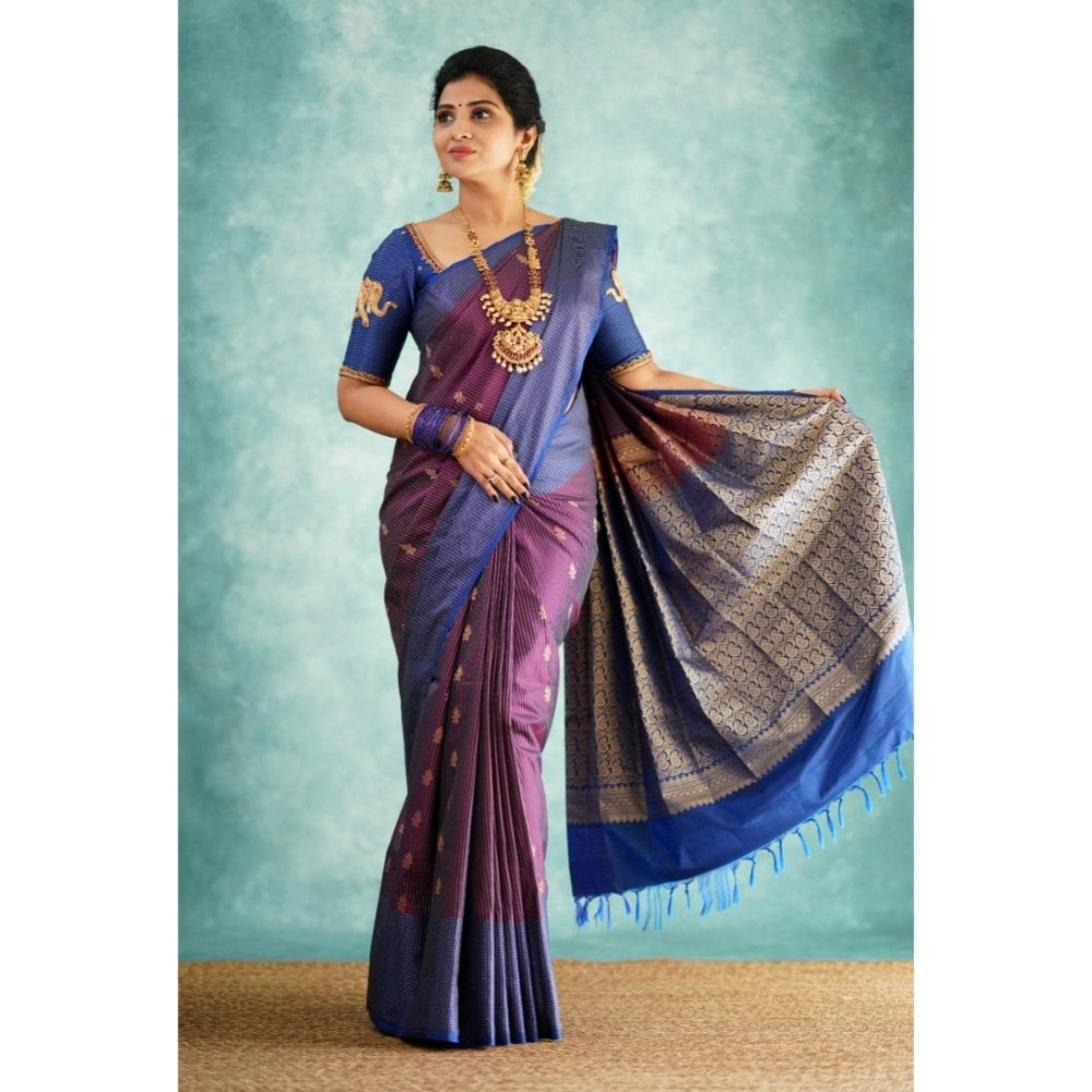 Ravishing Women's Silk Printed Saree With Blouse Piece