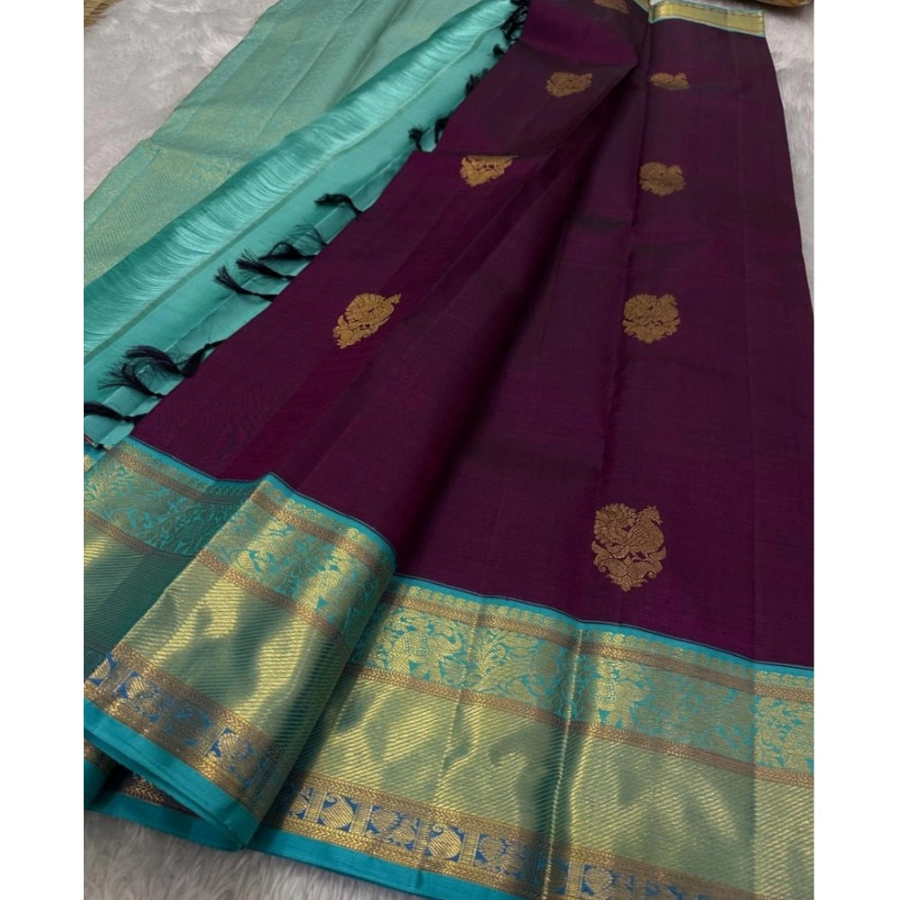 Fancy Women's Silk Printed Saree With Blouse Piece