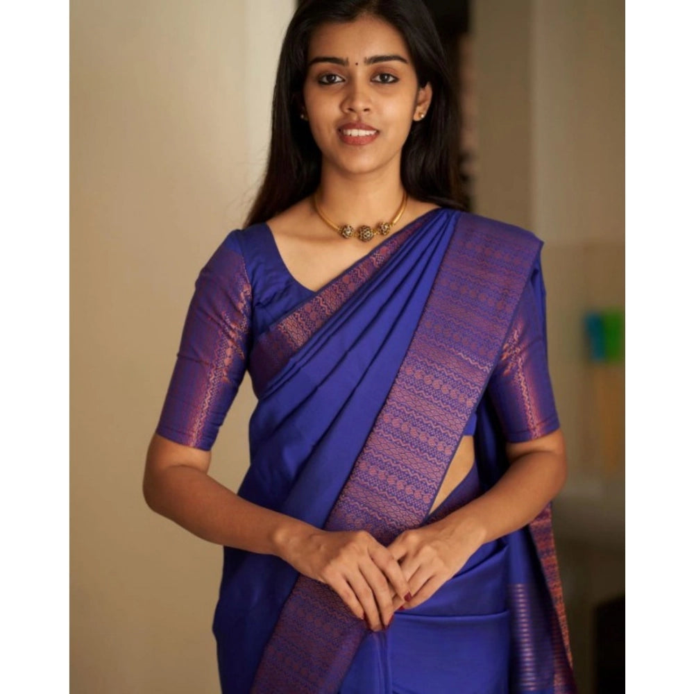 Voguish Women's Silk Printed Saree With Blouse Piece