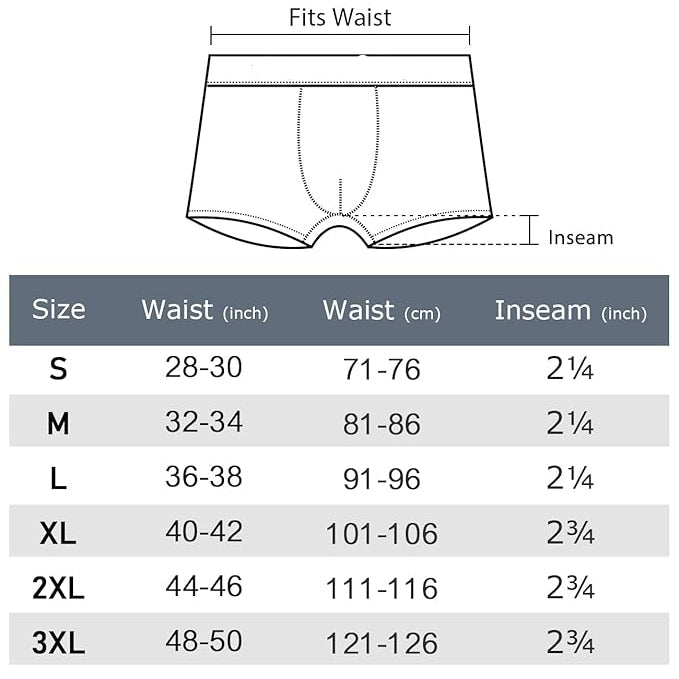 Men's Ice Silk Briefs Boxers (Pack of 3)