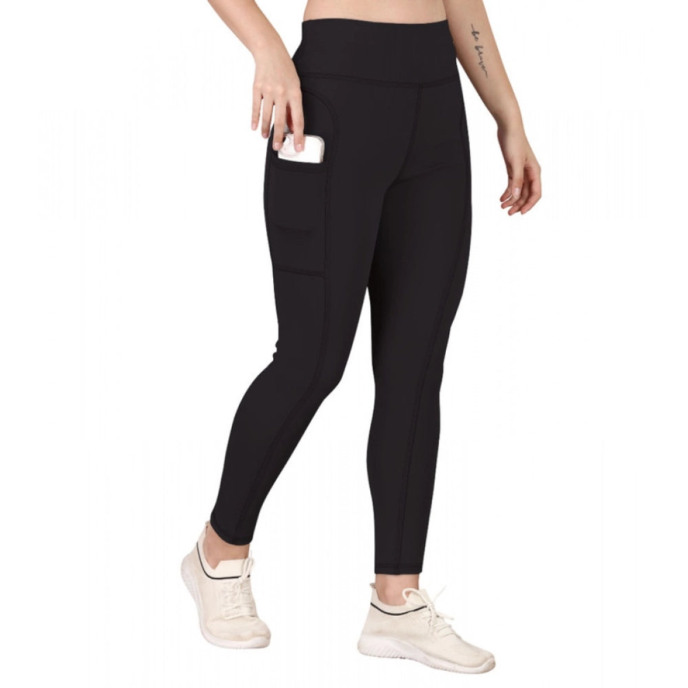 Fashionable Women's Polyester Solid Ankle length High Waisted Tights