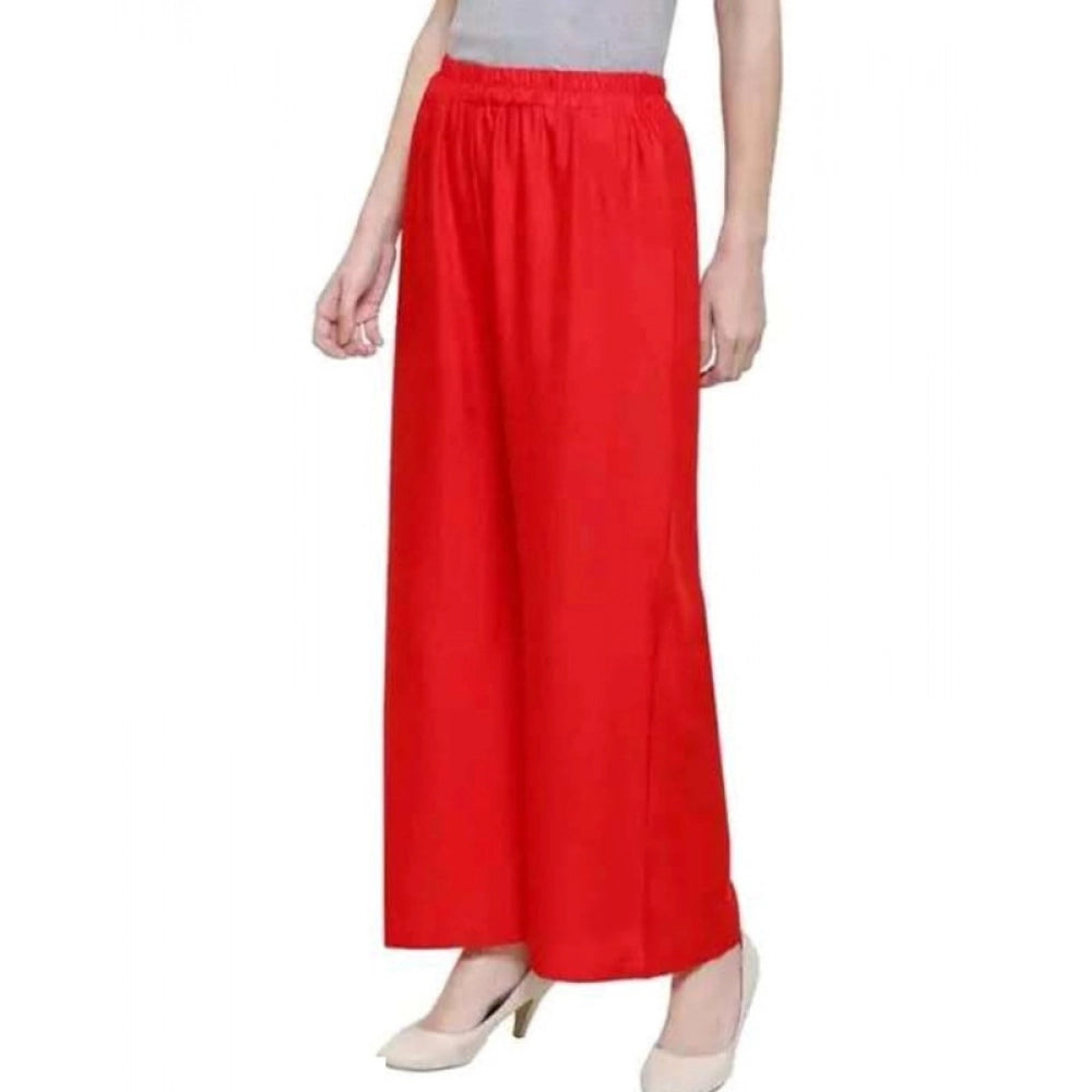 Versatile Women's Casual Rayon Solid Ankle Length Palazzo