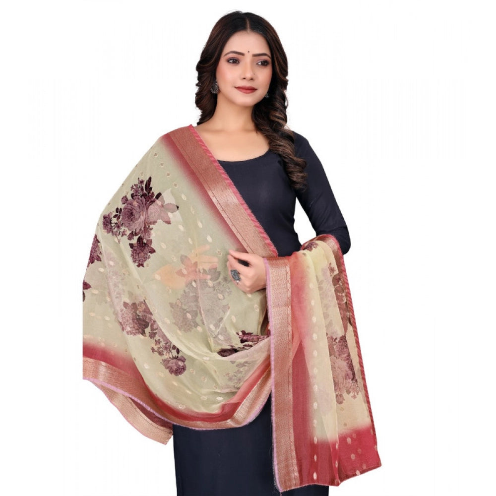 Contemporary Women's Chanderi Silk Printed Dupatta