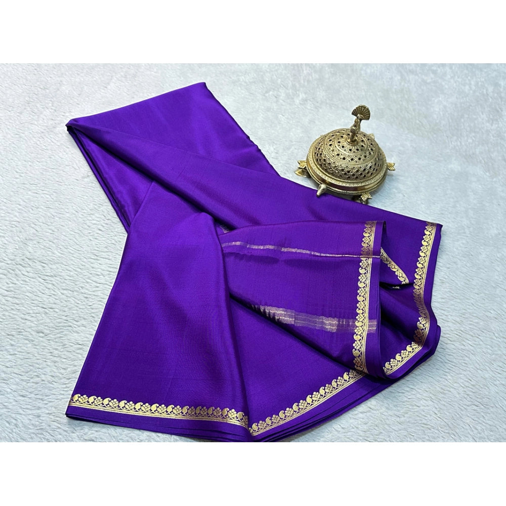 Gorgeous Women's Crepe Chit Pallu Solid Saree With Blouse Piece