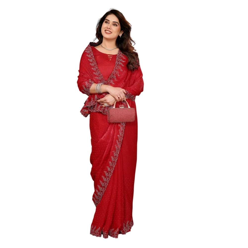 Precious Women's Georgette Printed Saree With Blouse Piece