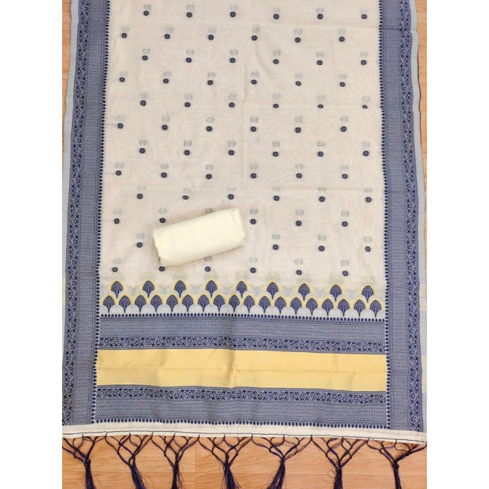 Trendy Women's Banarasi Silk Printed Unstitched Salwar Suit Dress Material With Dupatta