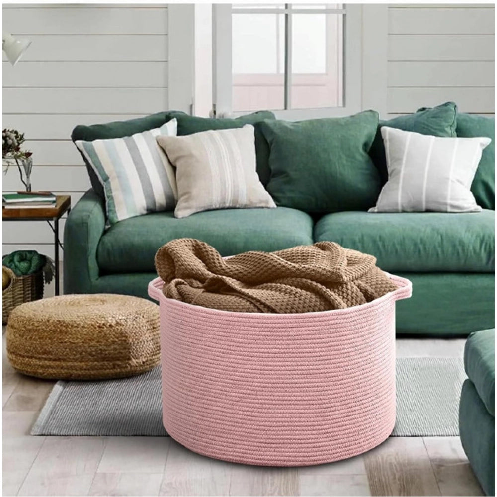 Gracious Cotton 14x12 Inch Pack of 1 Storage Basket For Clothes