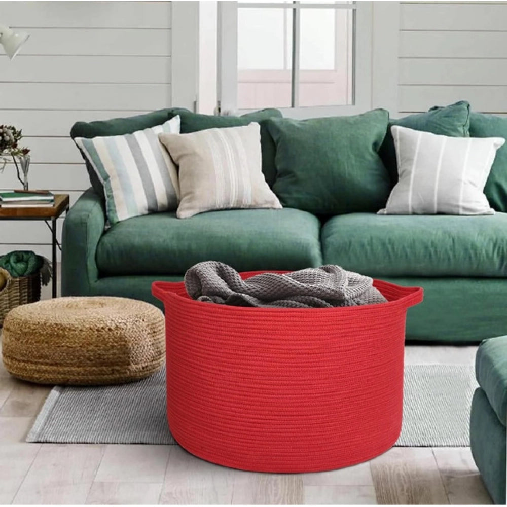 Gracious Cotton 14x12 Inch Pack of 1 Storage Basket For Clothes