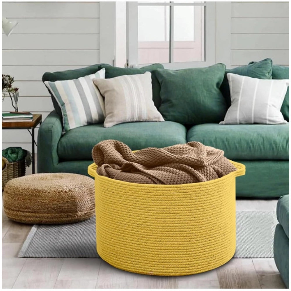 Gracious Cotton 14x12 Inch Pack of 1 Storage Basket For Clothes