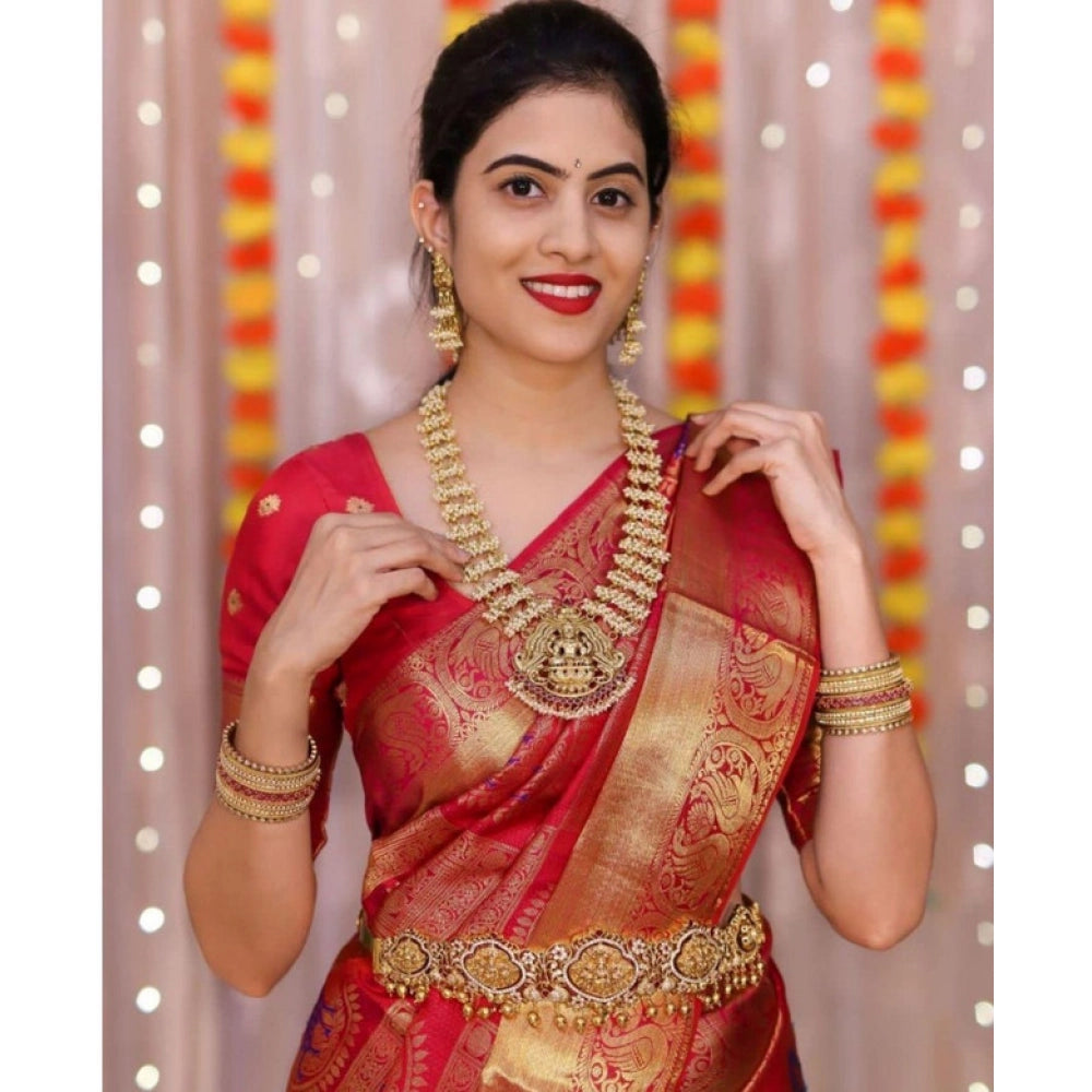 Modish Women's Soft Lichi Silk Printed Saree With Blouse Piece