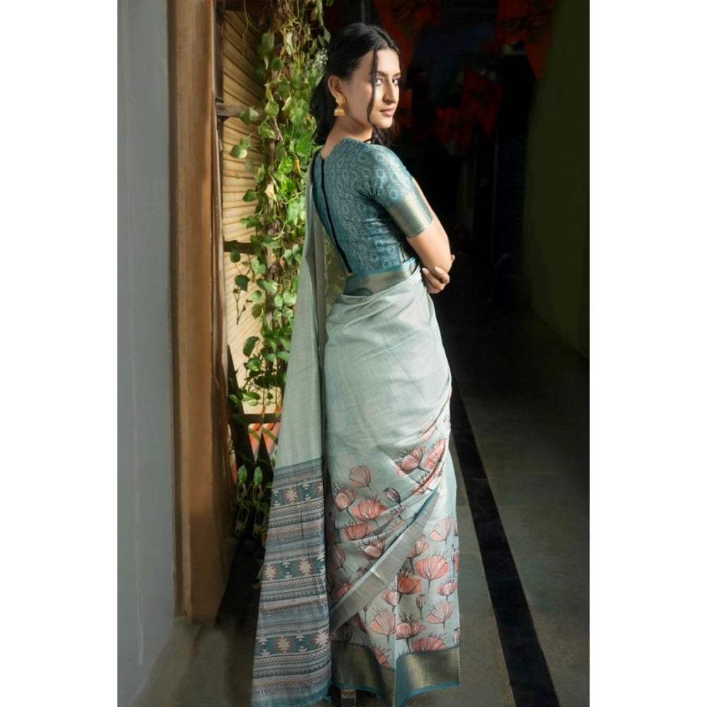 Tremendous Women's Polyester Printed Saree With Blouse Piece