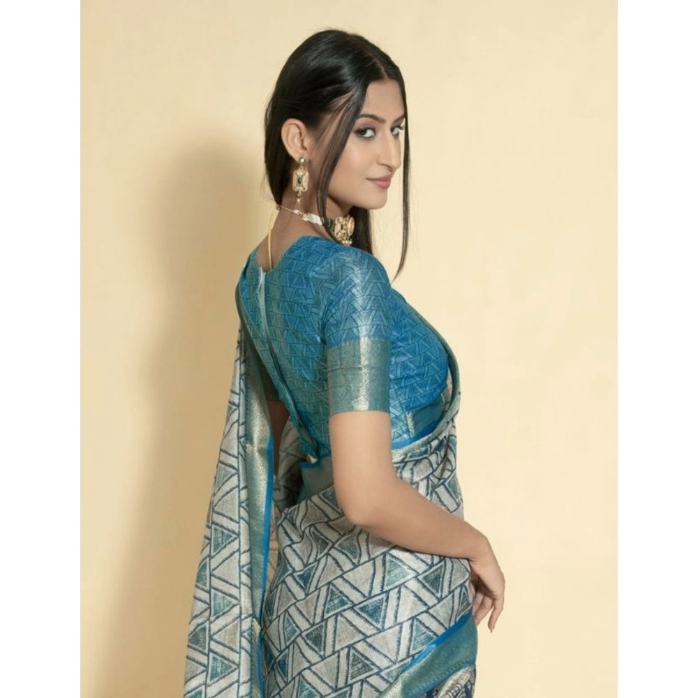 Tremendous Women's Polyester Printed Saree With Blouse Piece