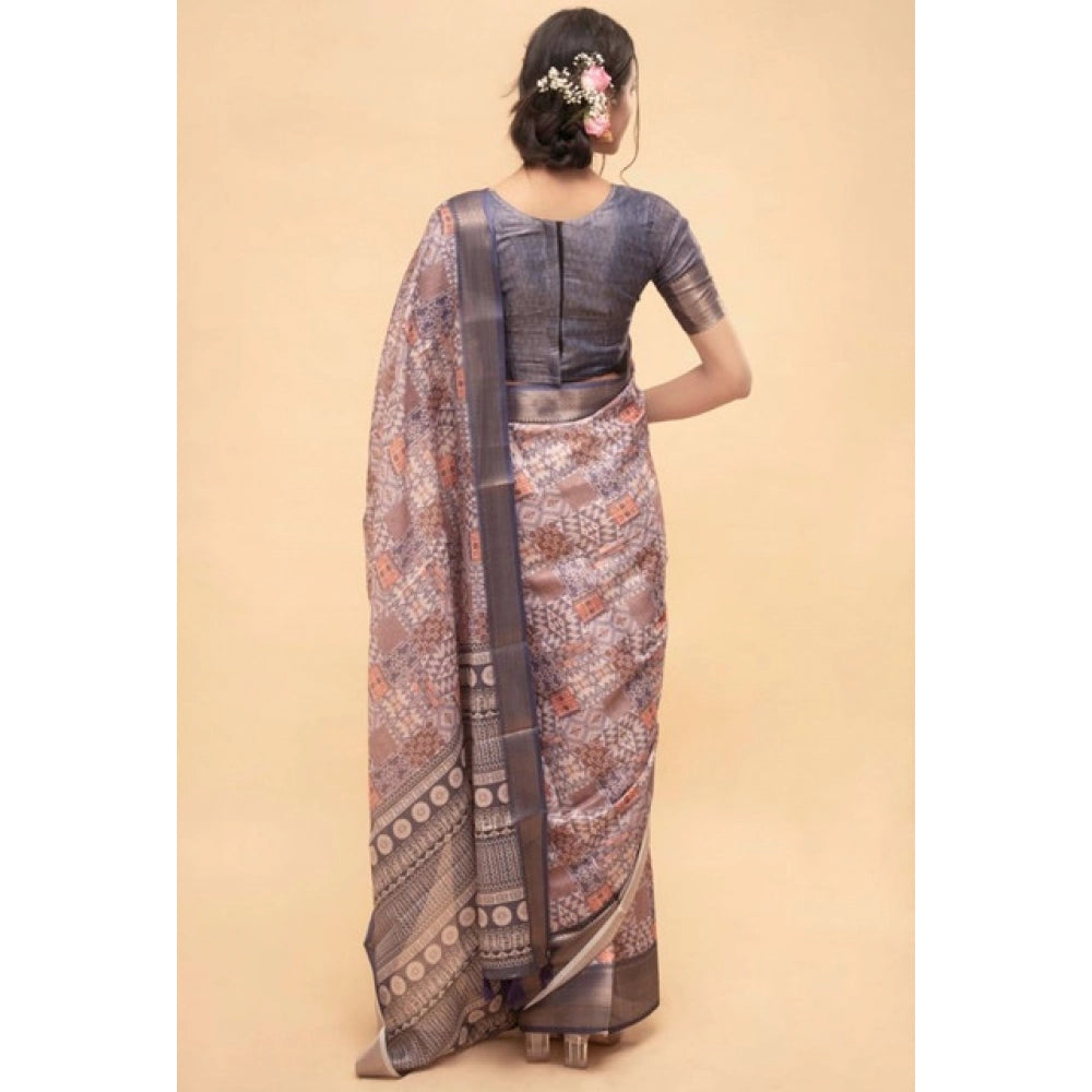 Tremendous Women's Polyester Printed Saree With Blouse Piece