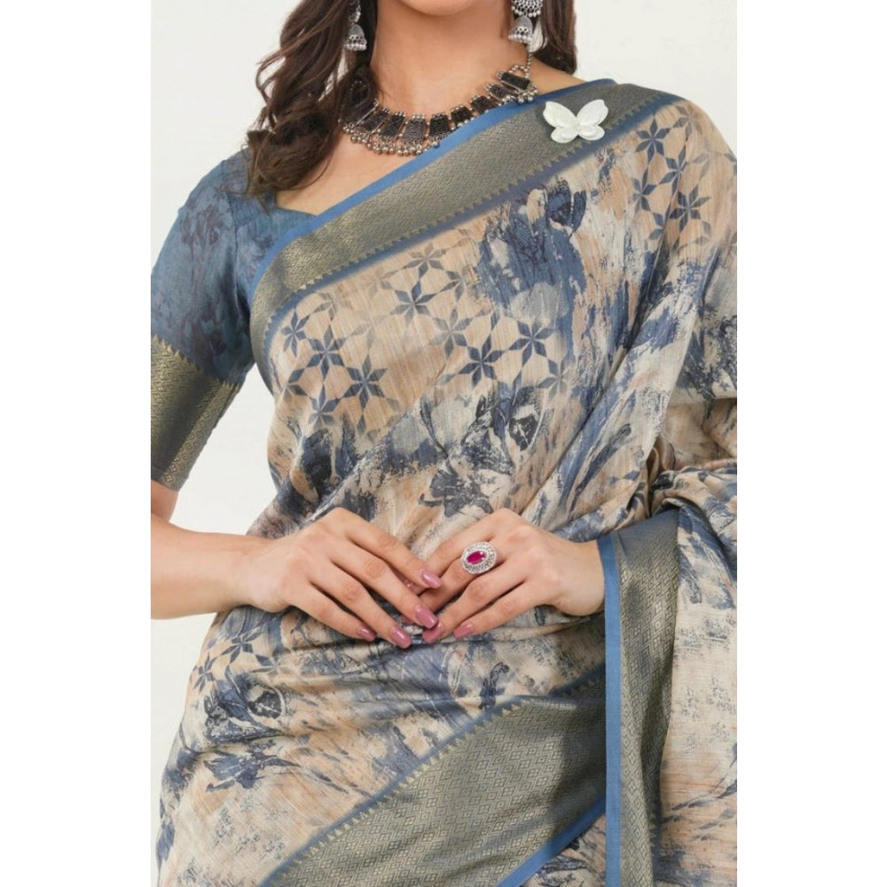 Tremendous Women's Polyester Printed Saree With Blouse Piece