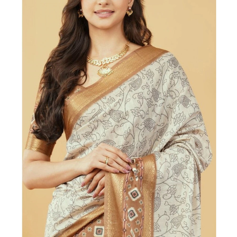 Incredible Women's Polyester Printed Saree With Blouse Piece