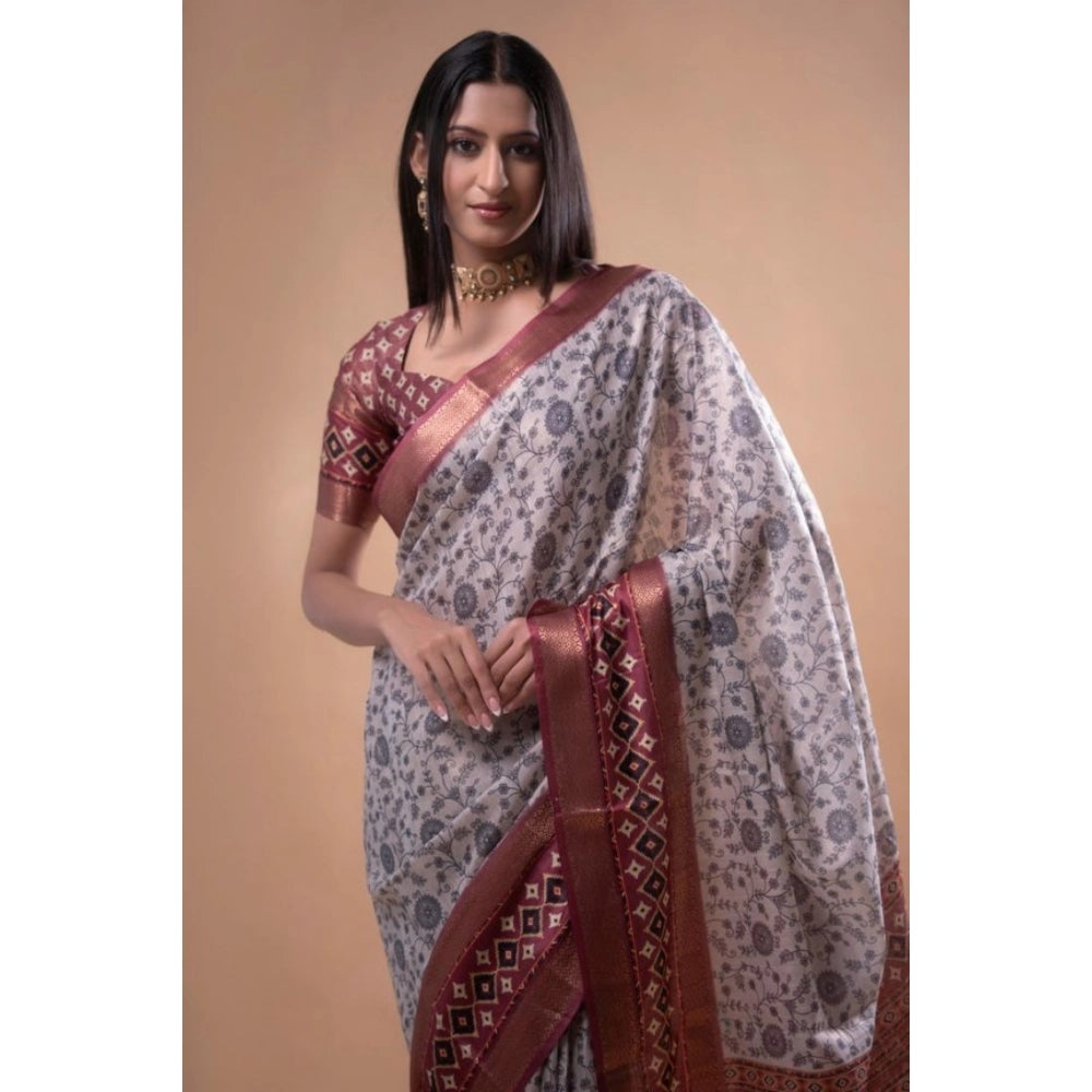 Incredible Women's Polyester Printed Saree With Blouse Piece