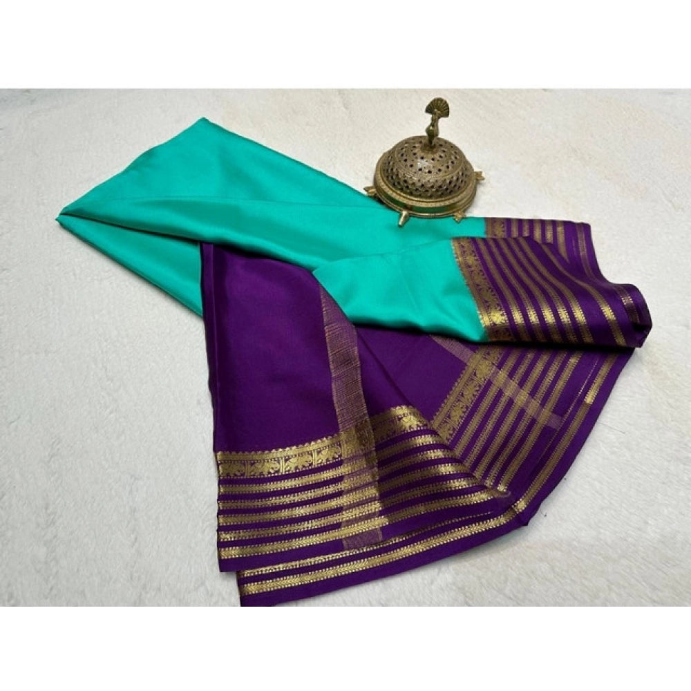 Appealing Women's Crepe Chit Pallu Solid Saree With Blouse Piece