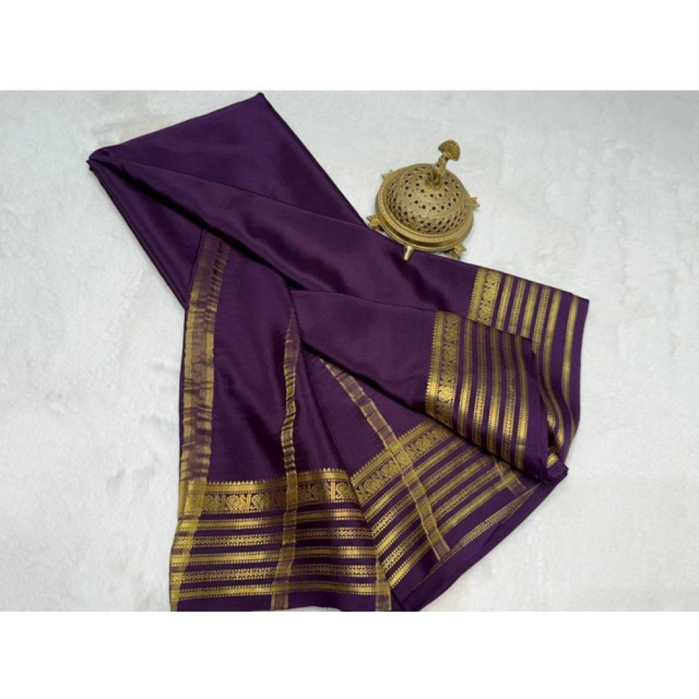 Appealing Women's Crepe Chit Pallu Solid Saree With Blouse Piece