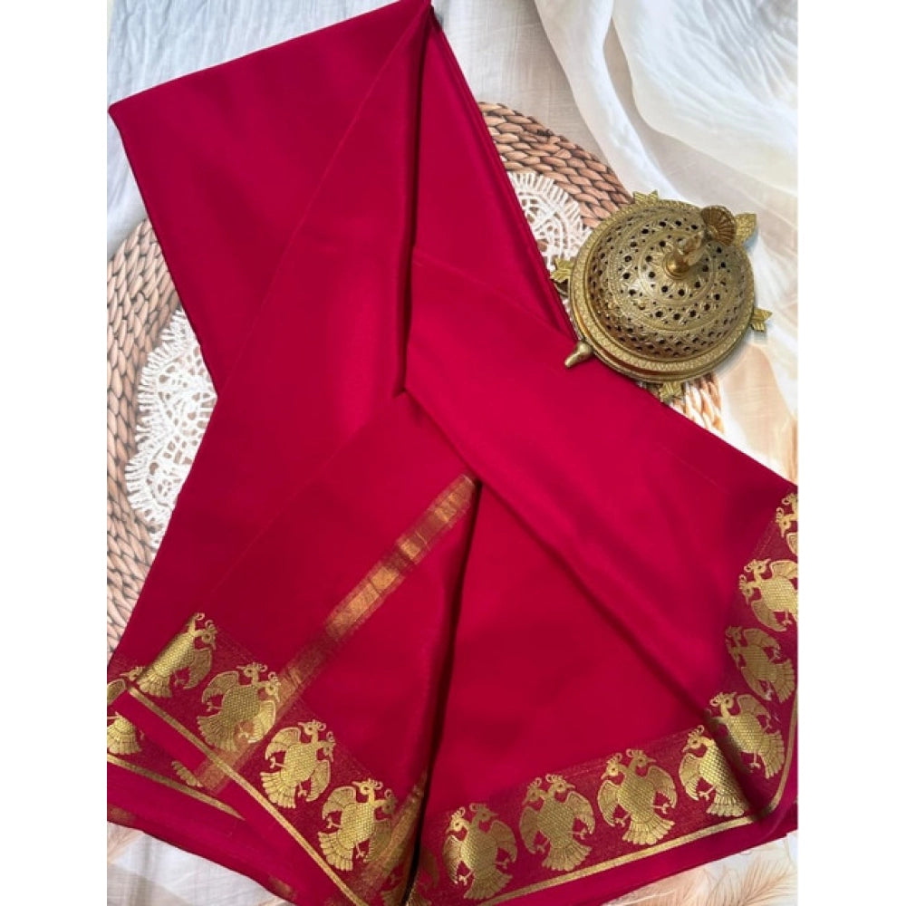 Appealing Women's Crepe Chit Pallu Solid Saree With Blouse Piece