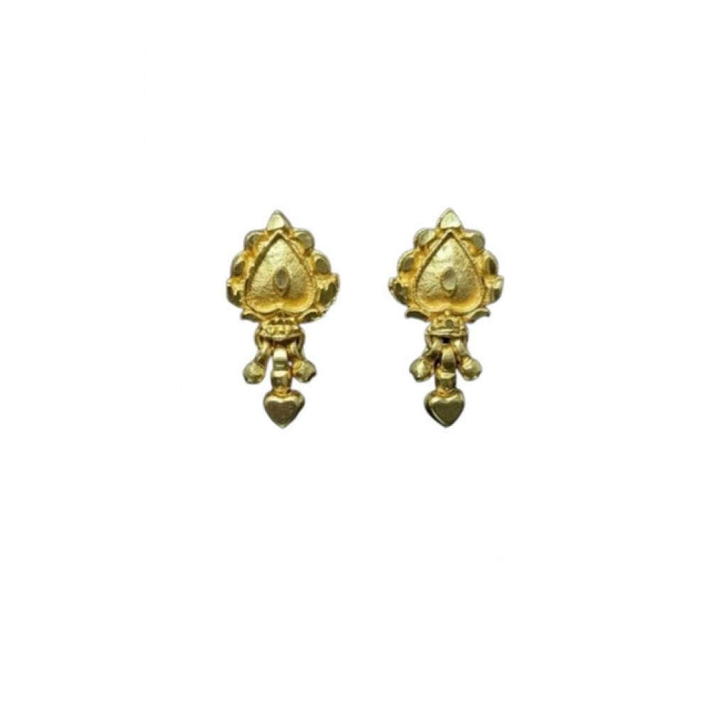 Exquisite Women's Pack of 2 Brass Gold-Plated Earrings