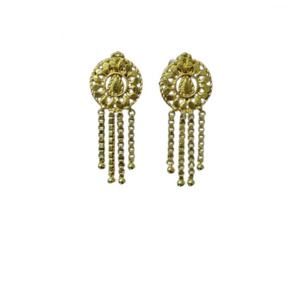 Exquisite Women's Pack of 2 Brass Gold-Plated Earrings