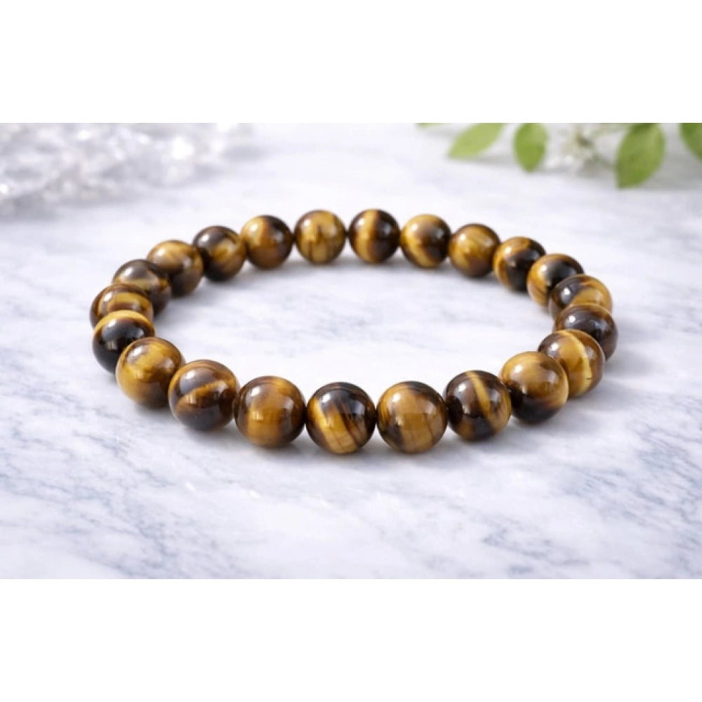 Elegant Natural Crystal 8mm Tiger Eye Bracelet