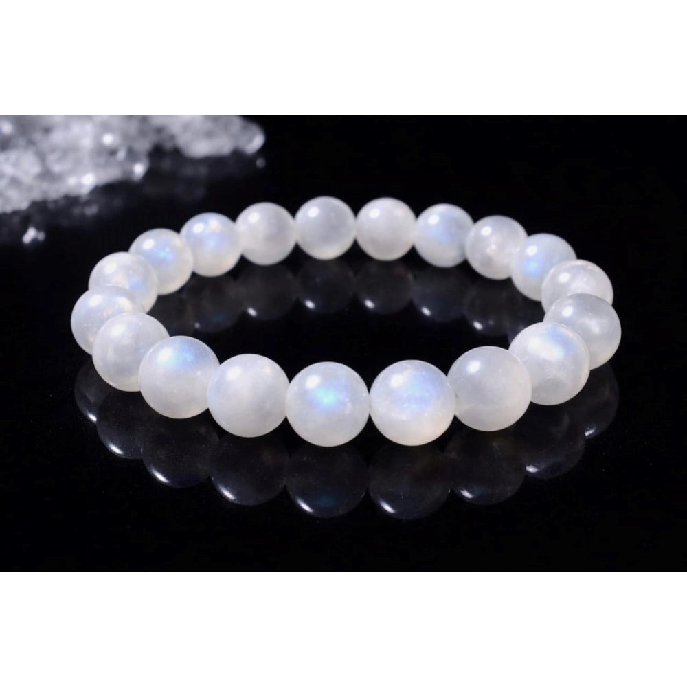 Elegant Natural Crystal 8mm Moonstone Bracelet