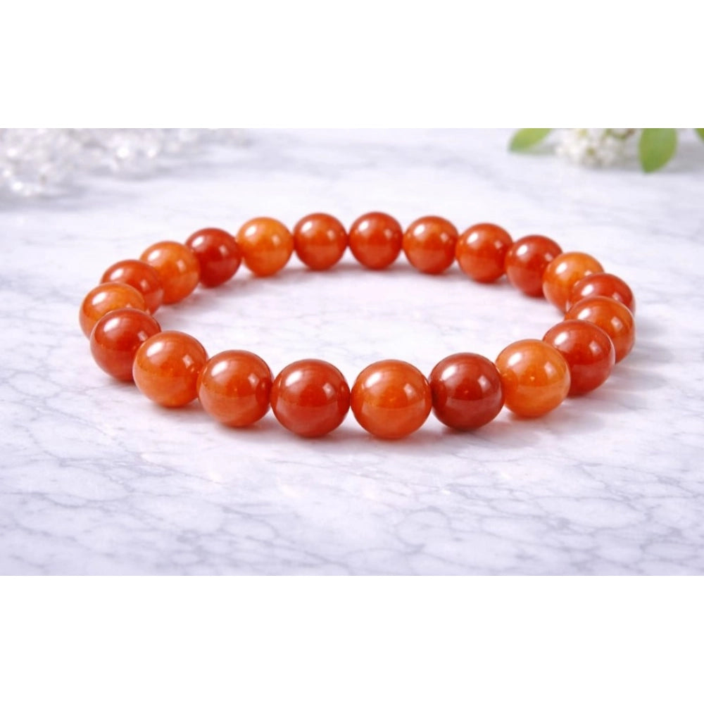 Elegant Natural Crystal 8mm Carnelian Bracelet