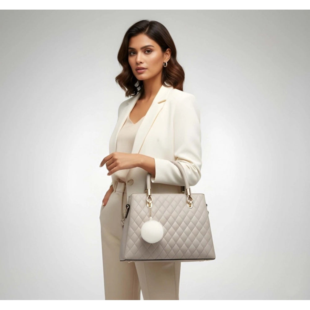 Snazzy Women's PU Leather Solid Shoulder Zipper Handbag