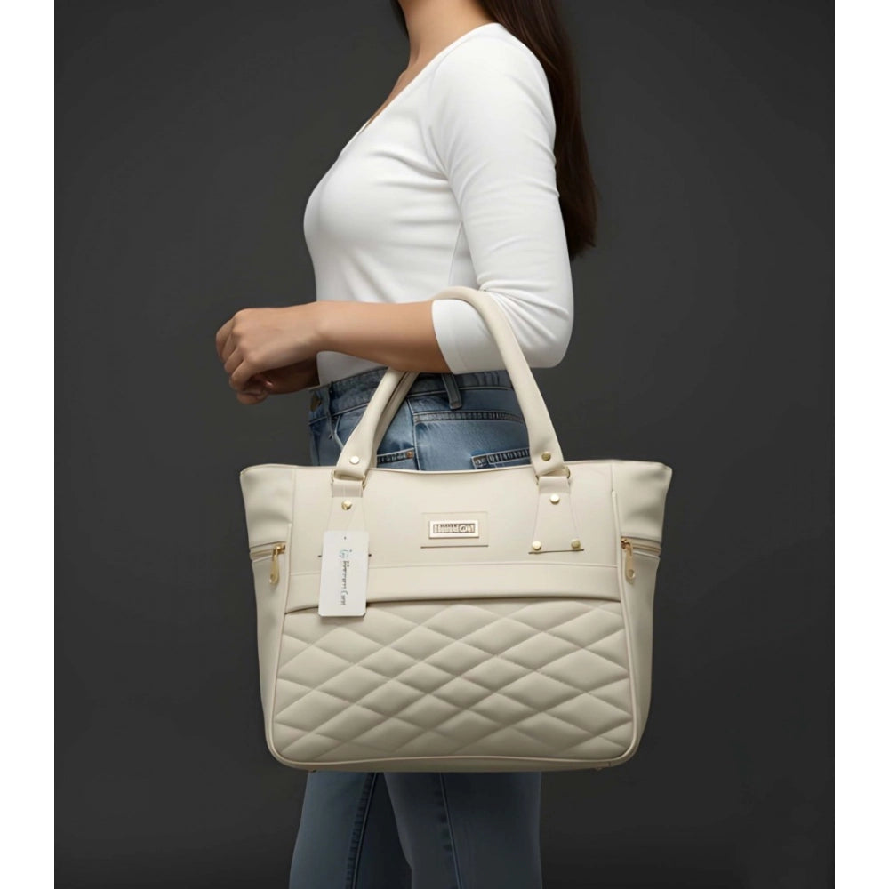 Snazzy Women's PU Leather Solid Shoulder Zipper Handbag