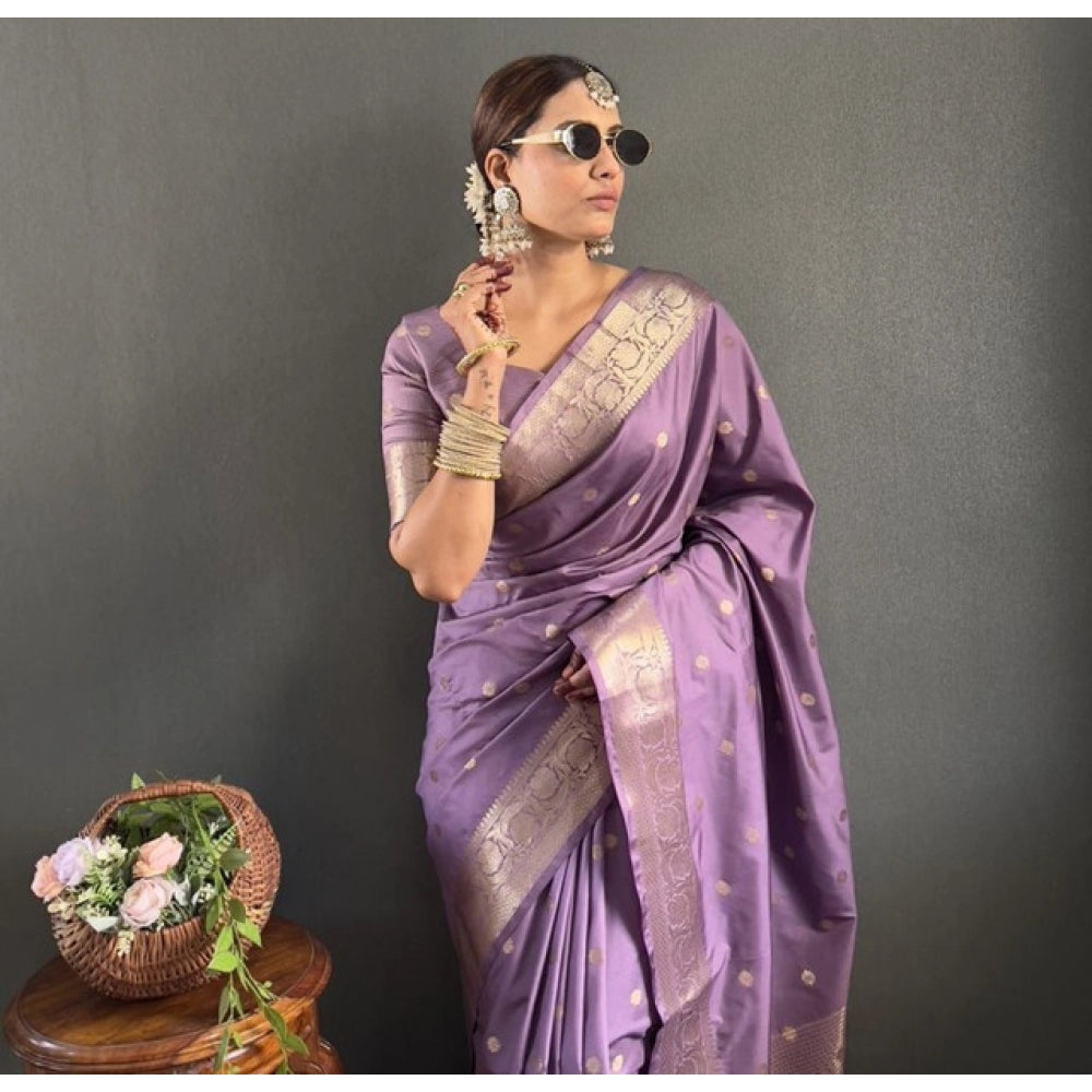 Admirable Women's Satin Printed Saree With Blouse Piece