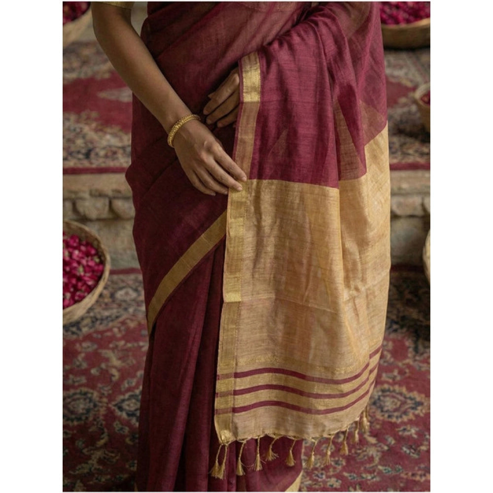 Classy Women's Cotton Printed Saree With Blouse Piece